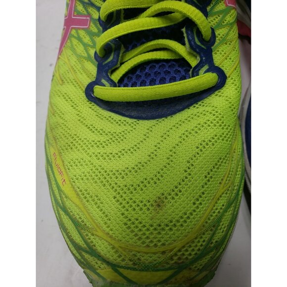Asics Women's Gel-Nimbus 18 Running Shoes Neon Yellow Multi Color T650N Size 9 - Picture 7 of 9